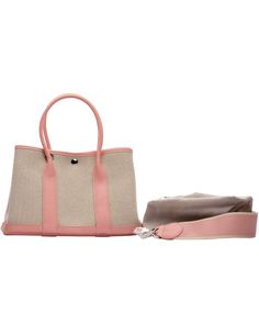 Steven Dann Small Linen Leather Tote in Linen/Light Pink. All Sale Merchandise is FINAL SALE. Single compartment. Natural linen body. Light pink leather details. Wall zipper pocket. Tonal stitching. Silver hardware. Snap closure. Removable zipper pouch. Removable crossbody strap. L 12 X H 8" X W 6" Pink Leather Shoulder Bag With Leather Trim, Pink Leather Bag With Leather Trim, Pink Bags With Leather Trim For Daily Use, Pink Leather Shoulder Bag For Work, Rococo Sand, Linen Lights, Scarf Jewelry, Pink Leather, Natural Linen