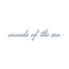 the words sounds of the sea written in blue ink