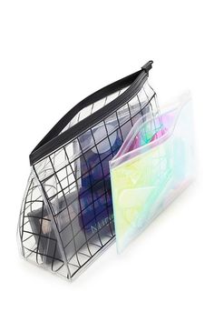 Transparent Bags, Makeup Bag Set, Fashion Network, Printed Makeup Bag, School Tool, Grid Print, Kites