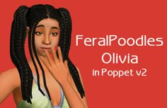 an animated image of a woman with her hands on her face and the words feralpodss oliva in proper v2