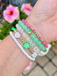 the posey – stax by jami Diy Bracelet Stacks, Vsco Bracelets, Kids Charm Bracelet, Salvation Bracelet, Ideas Pulseras, Winter Bracelet, Preppy Bracelets, Bracelet Craft, Bracelet Stacks