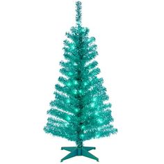 a small green christmas tree on a white background