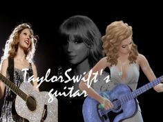 taylor swift's guitar and taylor swift's song are featured in this image