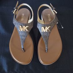 New With Out Tags! Size 6m Michael Kors Ankle Strap Sandals With Branded Insole, Michael Kors Casual Ankle Strap Sandals, Michael Kors Shoes, Michael Kors, Size 6, Women Shoes, Sandals, Tags, Women Shopping