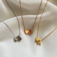 🌟 Introducing Our Personalized Letter Necklace! 🌟 Materials: 🔹 925 Sterling Silver: Known for its strength, sterling silver ensures lasting pieces and resilience. 🔹 Rhodium Plating: Adds a lustrous finish, enhancing the necklace's shine and protecting it from tarnishing. 🔹 Vermeil: Coated with a layer of 18K gold, or Rose Gold, our vermeil options offer a radiant finish. Size: The necklace available in multiple sizes to ensure a perfect fit for every neck. Choose from our range of sizes to Silver Initial Necklace With Clavicle Chain For Mother's Day, Sterling Silver Clavicle Chain Initial Necklace For Mother's Day, Mother's Day Sterling Silver Initial Necklace With Clavicle Chain, Silver Heart Initial Necklace For Personalized Gift, Silver Heart Initial Necklace As Personalized Gift, Silver Heart Initial Necklace For Mother's Day, Silver Heart Initial Necklace Perfect For Gifts, Silver Heart Initial Necklace For Valentine's Day, Minimalist Silver Initial Necklace With Heart Charm