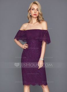 [AU$174.00] Sheath/Column Off-the-Shoulder Knee-Length Lace Cocktail Dress Lace Cocktail Dress, Cocktail Dress Lace, New Wardrobe, Off Shoulder Dress, Beautiful Dresses, Off The Shoulder, Knee Length, Off Shoulder, Cocktail Dress