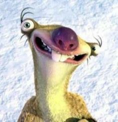 an ostrich is sitting in the snow with its mouth open and tongue out