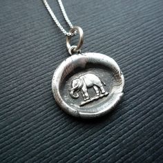 Elephant Wax Seal Necklace Good luck by PlumAndPoseyInc on Etsy Symbolic Stamped Necklace For Gift, Symbolic Stamped Necklace For A Gift, Vintage Good Luck Coin Pendant Jewelry, Vintage Coin Pendant Jewelry For Good Luck, Antique Medallion Jewelry For Good Luck, Vintage Engraved Jewelry For Good Luck, Sterling Silver Coin Pendant Necklace For Good Luck, Antique Engraved Good Luck Necklace, Antique Engraved Necklace For Good Luck