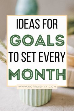 Ideas for goals to set every month! Goals to set monthly. Goals to set at the beginning of each month! Monthly Goals Ideas, Goals To Set, Goal Ideas, Planner Goals, Goals Ideas, Creating Goals, Personal Growth Plan