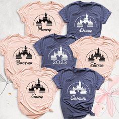 Cute Family Tshirt Ideas, Disney Shirts For Family Best Day Ever, Disney Squad Shirt For Family, Disney Tees Family, Tshirts For Disney Trip, Extended Family Disney Shirts, Custom Family Vacation Shirts, Disney Shirts For Family Matching Magic Kingdom, Disney Shirt Family