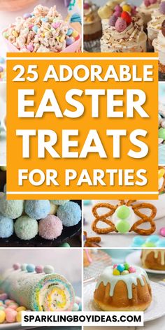 Looking for fun and cute Easter treats to make with your family? Look no further! Our Easter treat ideas are sure to delight everyone. From easter cookies like bunny shaped cookies to easter cupcakes and easter cakes to other easter desserts, these spring treats are easy to make and perfect for Easter celebrations. Get ready to impress your guests with these sweet and delicious Easter snacks! Don’t forget to check out our fun and easy Spring treat ideas. Spring Treat Ideas, Easter Sunday Desserts, Easter Treats To Make, Cute Easter Treats, Easter Treat Ideas, Easter Bunny Desserts, Easter Candy Recipes, Easter Cupcakes Easy, Easter Deserts