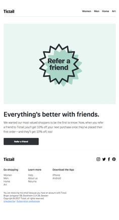 the website for refer friends is shown in this screenshoter image, and it appears to