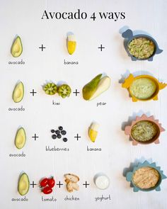 an image of avocado 4 ways