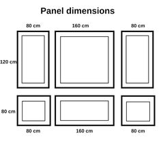 an image of panel sizes and measurements