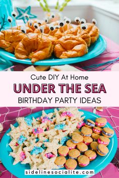 an under the sea birthday party with cookies and treats