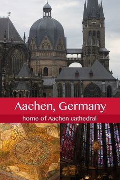 the front cover of a book with images of cathedrals and stained glass windows in germany