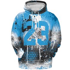 PRODUCT DESCRIPTION: - Made to match ' Jordan 9 Powder Blue collection ' - Tailored for Fashion Pioneers: Dive into a realm where every garment is a masterpiece of meticulous design, crafted to embrace you in style and sophistication. From vibrant hoodies to shirts boasting designs that captivate, our pieces are more than just clothing—they're statements of individuality. - Materials:100% High-Grade Polyester Knit Fabric with slightly thinner brushed fleece inside makes this hoodie ideal for cas Jordan 9, Matching Jordans, Cool Fits, Under The Lights, 3d T Shirts, Powder Blue, Unisex Fashion, High Grade, Knit Fabric