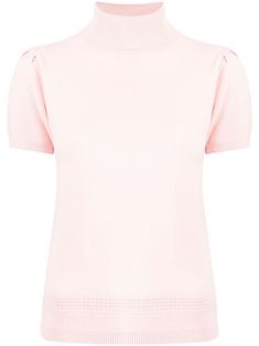 rose pink cashmere ribbed-knit edge roll neck short sleeves straight hem Classic Crew Neck Cashmere T-shirt, Pink Fitted Short Sleeve Knit Top, Fine Knit Cashmere T-shirt Short Sleeve, Casual Cashmere Crew Neck T-shirt, Elegant Short Sleeve Tops With Ribbed Collar, Casual Fine Knit Cashmere T-shirt, Elegant Short Sleeve Cashmere Top, Short Sleeve Cashmere Fine Knit Tops, Fitted Short Sleeve Cashmere Tops