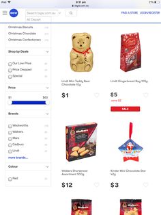 an image of a website page with items for sale on the screen and price list below