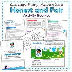 the garden fairy adventure honest and fair activity booklet for children to learn how to read