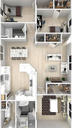 modern house design ideas 3rooms House Design, Rocitizens House Ideas, Sims Decor Ideas, Three Bedroom House Plans Modern, Small House Blueprints, House Ideas Bloxburg, How To Be Rich, Modern House Floor Plans