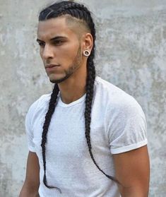 Professional Hairstyles For Men, Braid Styles For Men, Boy Braids Hairstyles, Two Braid Hairstyles, Braids For Boys, Braids Styles, American Hairstyles, Men's Long Hairstyles, Viking Hair