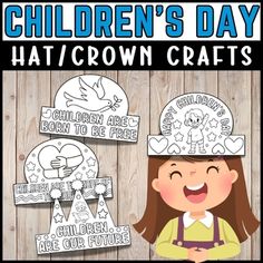 the children's day hat / crown crafts are great for kids to do with their friends