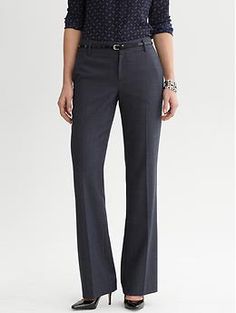 Martin fit navy birdseye lightweight wool trouser | Banana Republic Navy Blue Dress Casual, Navy Blue Dress Pants, Casual Dress Pants, Professional Wardrobe, Work Uniforms, Professional Attire, Wool Trousers, School Shopping, Women Pants