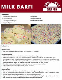 the recipe for milk bar with sprinkles on it and instructions to make it