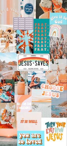 a collage of jesus's savers images