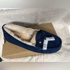 New In Box - Ugg Litney Women’s Suede Navy Slipper For Outdoor/Indoor Use Us 7 Style# 1116030. Outdoor Indoor, Womens Uggs, Ugg Shoes, Color Blue, Slippers, Size 7, Women Shoes, Navy, Women Shopping