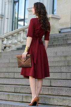 Plus Size Dress Cocktail Dress Burgundy Dress Red Dress Elegant Red Vintage Dress With Short Sleeves, Red Elegant Vintage Dress With Short Sleeves, Red Retro Knee-length Midi Dress, Retro Red Knee-length Midi Dress, Elegant Red Knee-length Vintage Dress, Red 1950s Style A-line Vintage Dress, Red 1950s Style Evening Dress, Vintage Red Midi Dress, Retro Red Cocktail Dress