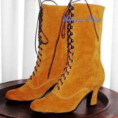 1900 Shoes, Boho Boots Bohemian, Edwardian Boots, Boots Victorian, Bohemian Boots, Retro Boots, Boots Boho, Granny Boots, Victorian Boots