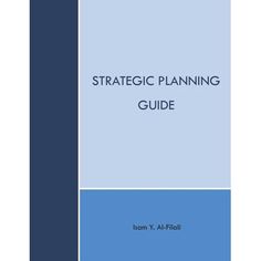 a blue book cover with the words,'strategy planning guide'in black and white