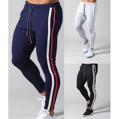 Season:Winter,Fall; Fabric:Polyester; Look After Me:Washable; Gender:Men's; Elasticity:Micro-elastic; Occasion:Athleisure,Athletic; Fit Type:Slim Fit; Function:Soft,Breathable,Sweat wicking; Pattern:Stripes,Solid Colored; Design:Ankle Zippers,Zipper Athleisure Winter, Mens Running Pants, Mens Joggers Sweatpants, Zipper Pants, Running Pants, Mens Joggers, Jogger Sweatpants, Athleisure, Gym Workouts