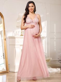 This Dress is fashionable for every occasion. the dress is made-to-order by professional tailors. You can choose from 50 colors, Regular sizes 2 to 16 and plus sizes 14w to 26W. Custom size is also available. Elegant V-neck Maternity Gown, Elegant Fitted Maternity Dress, Sleeveless Pink Gown With Lined Bodice, Sleeveless Pink Maternity Dress For Wedding, Pink Sleeveless Maternity Dress For Wedding, Sleeveless Fitted Maternity Dress For Parties, Elegant Maternity Dress With Sweetheart Neckline, Fitted Sleeveless Maternity Maxi Dress, Fitted V-neck Maternity Gown