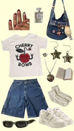 #outfitinspo #aesthetic #cherry #summer Outfits For Japan, Summer Shuffles, Casual Sport Outfit, Mood Clothes, Coachella Outfit, Trendy Summer Outfits, Cute Simple Outfits