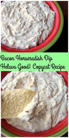 bacon, horseradish dip and guacamole good copycat recipe