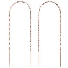 PRICES MAY VARY. [Threader Earrings] - These rose gold threader earrings for women are chic and unique. They can be worn multiple ways: let these dainty long chain earrings dangle freely, wrap around your second piercing, or combine with other earrings for a statement look. [Chain Earrings Material] - These dangle chain earrings are made of high quality 18k rose gold filled copper. The chain earrings are comfortable, light-weighted, hypoallergenic, and have long-lasting color retention. [Threade Chain Threader Earrings, Gold Tassel Earrings, Gold Chain Earrings, Threader Earrings Gold, Second Piercing, Long Chain Earrings, Long Tassel Earrings, Thread Earrings, Small Earrings Studs