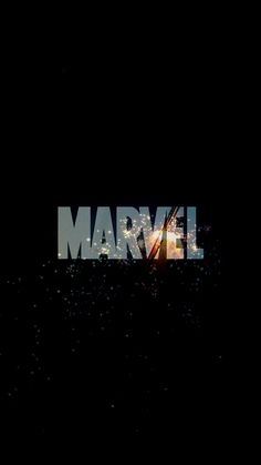 the words marvel are lit up in the dark