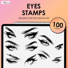 the eyes stamps are designed to look like they have long lashes