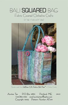 an advertisement for a bag with flowers in it