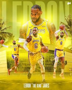 the los lakers basketball team is featured in an advertisement for their upcoming game, lebron