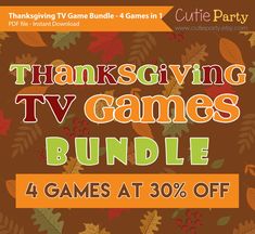 thanksgiving tv games bundle for 4 games at 30 % off