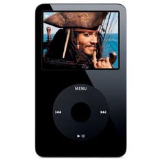 an mp3 player with a pirate on the screen