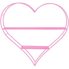 a pink heart shaped ironing board with two lines in the shape of a rectangle