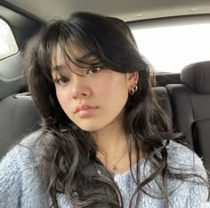 Thick Medium Length Hair, Wispy Bangs Round Face, Bangs For Round Face, Hair Colour Ideas, Hair Inspiration Long, Haircut Inspo, Extension Hair, Hairstyles For Layered Hair, Hair Stylies