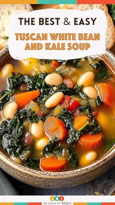 the best and easy tuscann white bean and kale soup