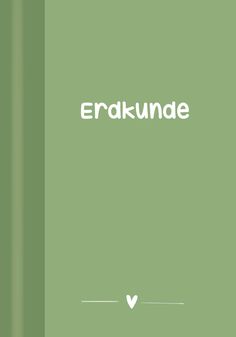 a green book with the word erdakundae written in white on it's cover