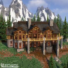 an image of a large house in the mountains